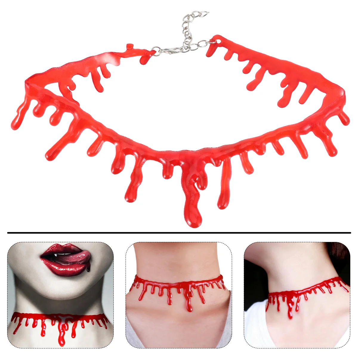 

3Pcs Scary Necklace Necklace Party Accessories Masquerade Props for Party