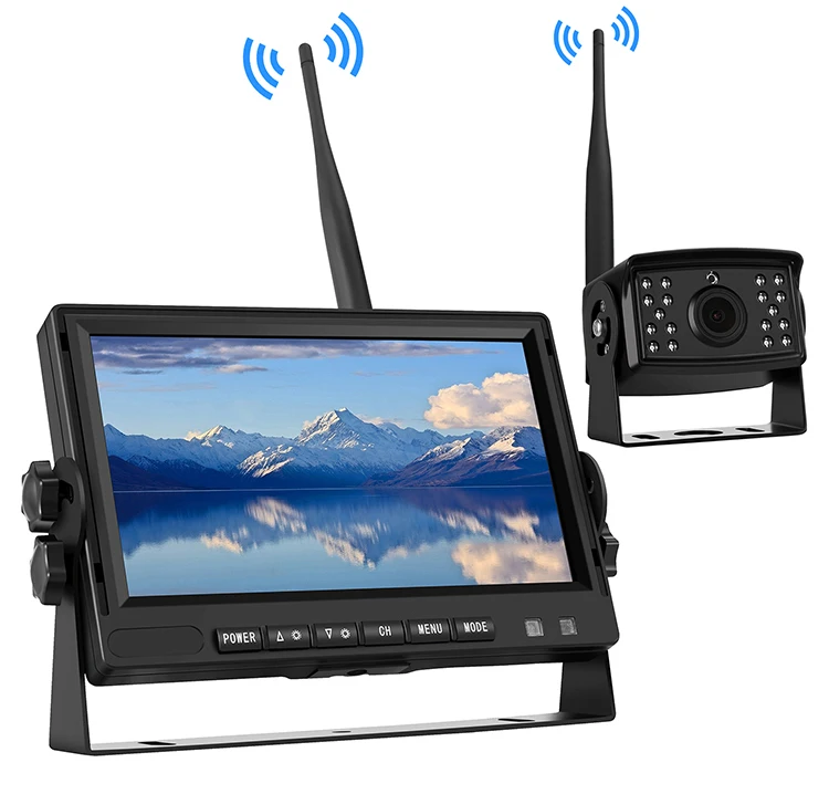 

High resolution 10 inch TFT LCD wireless rear view 2.4GHz digital wireless camera Car Reversing Aid for truck