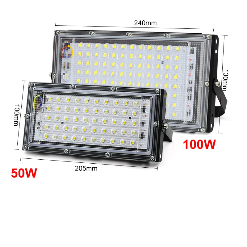 100W 50W Led Flood Light Waterproof IP65 AC 220V 230V 240V Reflector Led Floodlight Outdoor Lighting Spotlight LED Street Lamp