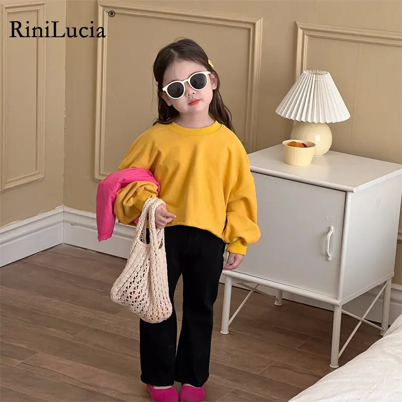 

RiniLucia Girl's New Autumn Sweaters Baby Kids Girls Elegant Autumn Clothes Children's Girls Korean Tops Fashion Sweaters