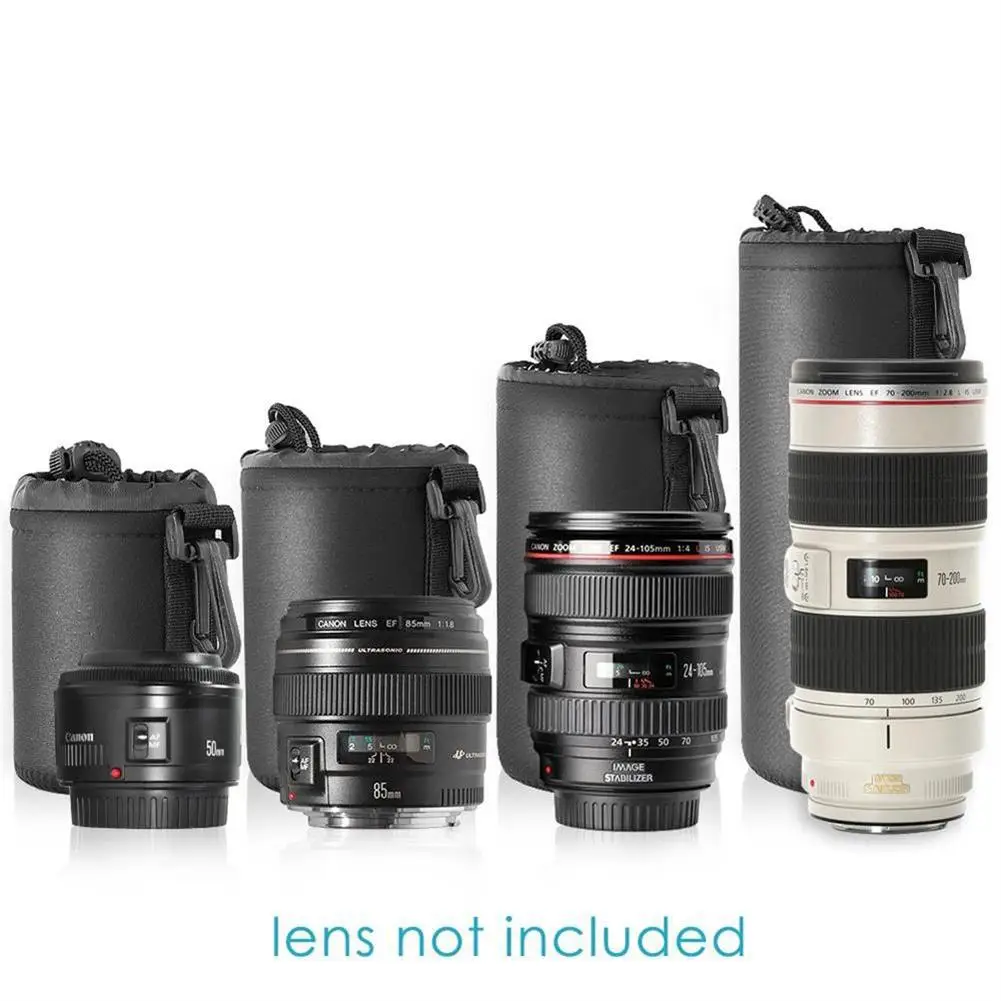 Водонепроницаемая сумка для объектива камеры на шнурке с S M L XL размер Canon Sony Nikon DSLR