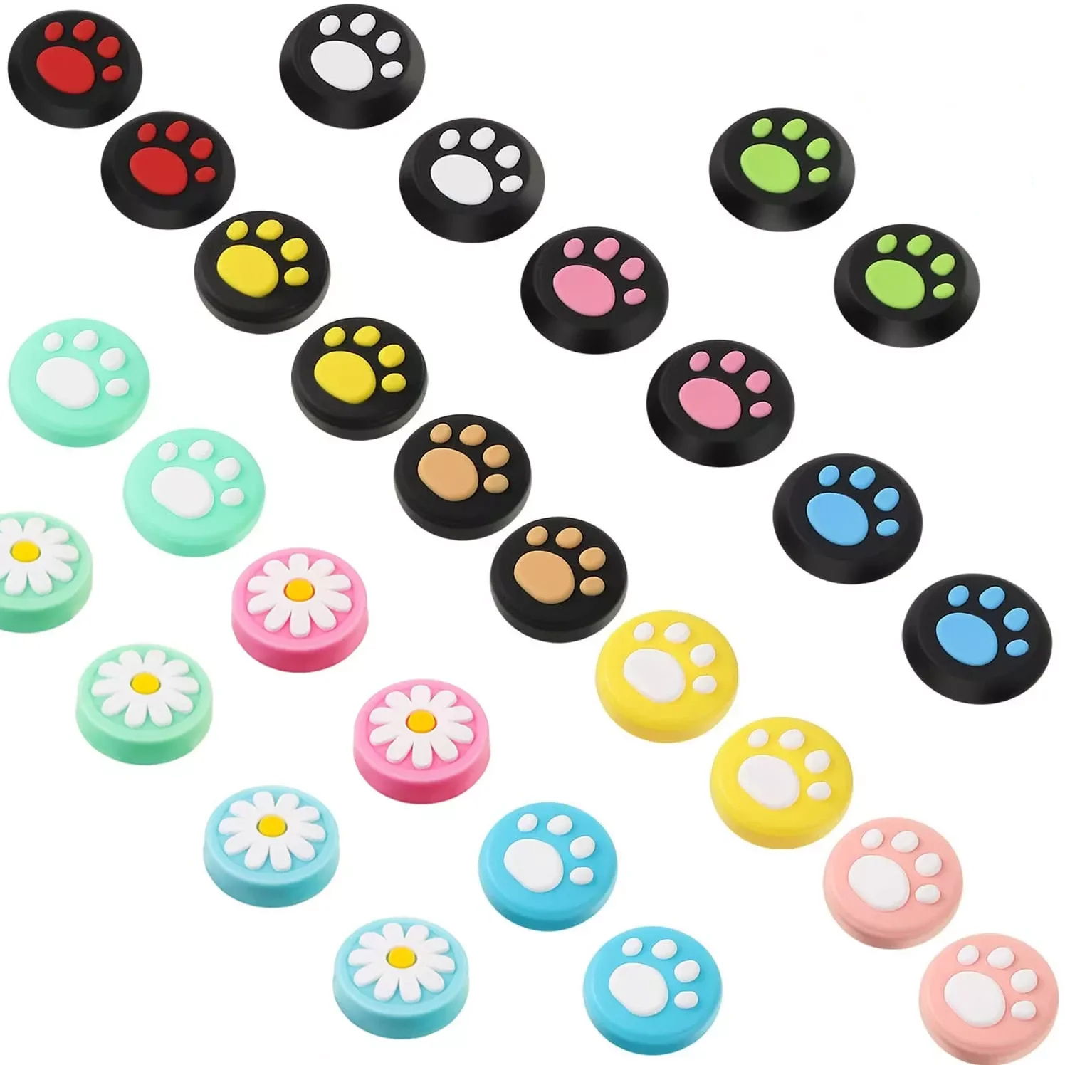 

2pcs Controller Thumb Silicone Stick Grip Cap Cover For Switch NX NS Joy-Con Controller Joystick Cover Switch Accessory