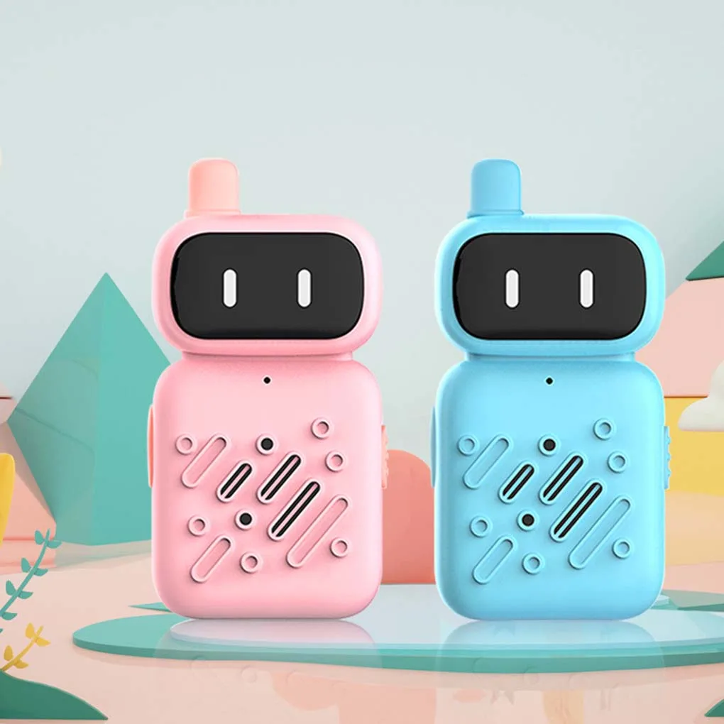 

2pcs Children s Mobile Phone Toy Electric Interphone Wireless Robot-shaped Interphones Charging Handheld Lanyard for Kids Gifts