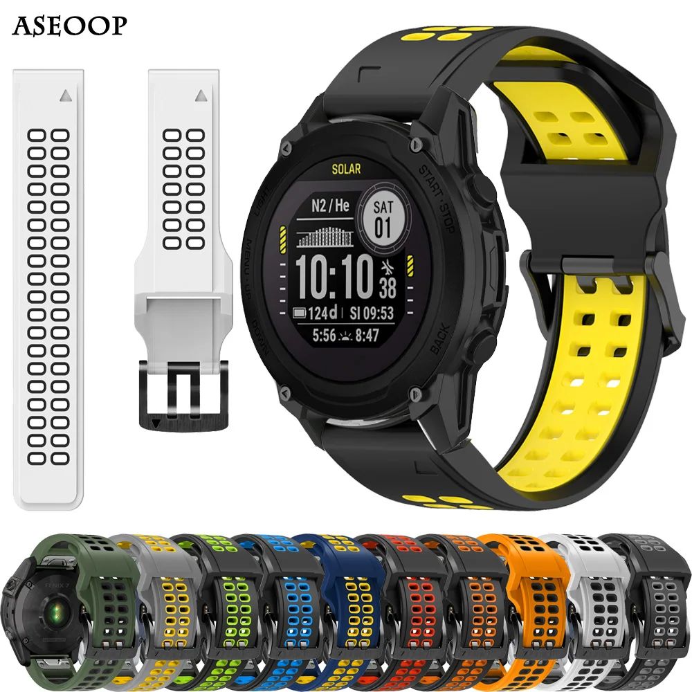 

Ремешок силиконовый для Garmin Fenix 6X 6 Pro 7X 7 5X 5 Plus Epix 2, быстросъемный браслет для наручных часов, 22 26 мм
