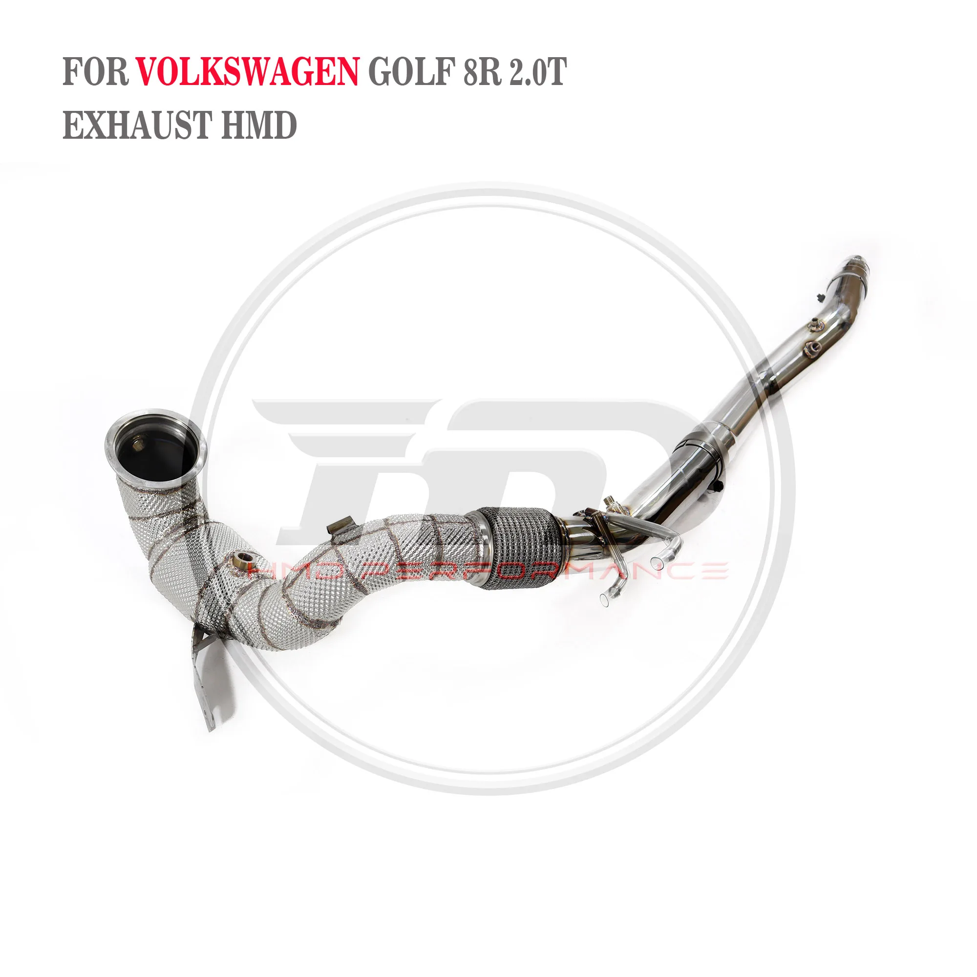 

HMD Exhaust System High Flow Performance Downpipe for Volkswagen Golf R MK8 2.0T With Heat Shield Racing Pipe