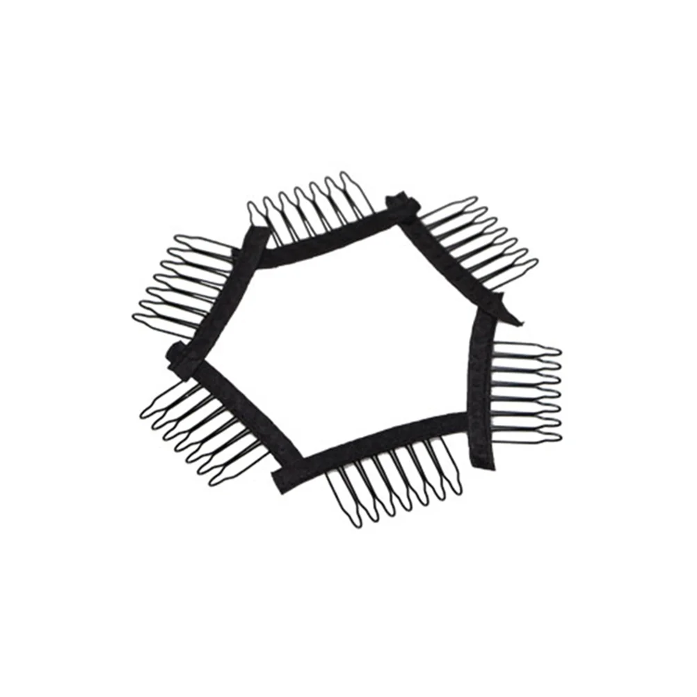 10 шт. кружевная сетчатая расческа для кепок металлические черные инструменты
