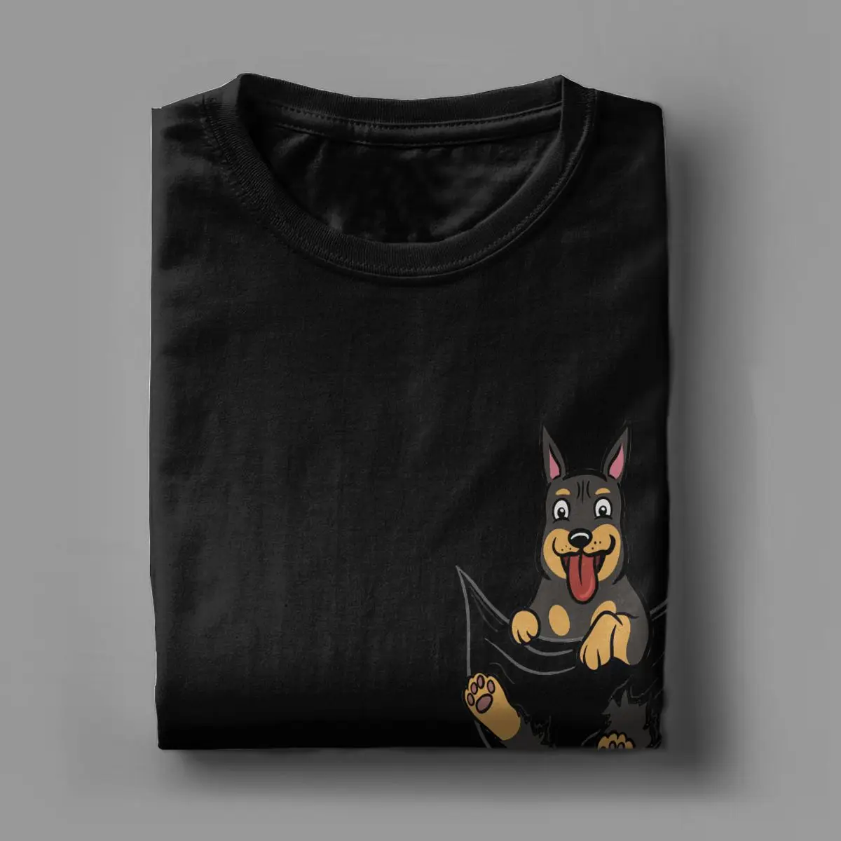 ondę Kieszonkowe graficzne koszulki dla mężczyzn Pies Śliczne zwierzę Ponadgabarytowe szalone 100% bawełniane z krótkim rękawem Klasyczne
