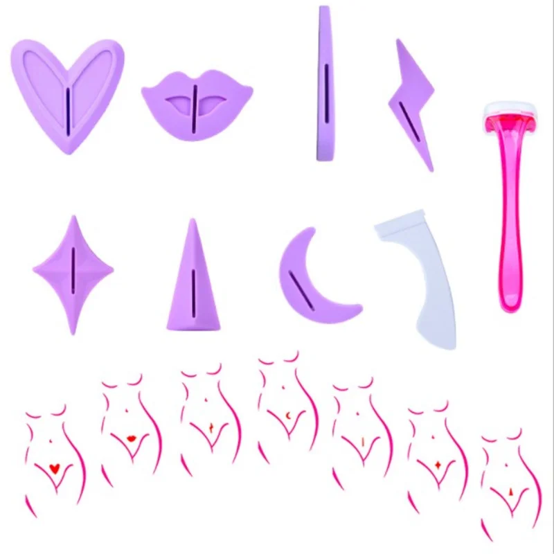 

1 Set Bikini Privates Shaving Stencil Female Pubic Hair Trimmer Shaver Intimate