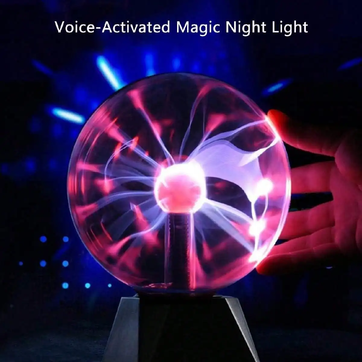 Плазменная шаровая лампа настольная Волшебная Туманность молния с сенсорной и