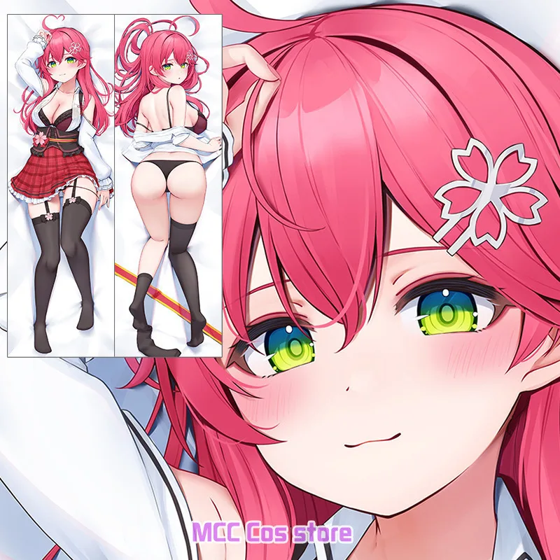 Аниме Hololive Vtuber Sakura Miko сексуальная подушка Dakimakura искусственная кожа японская