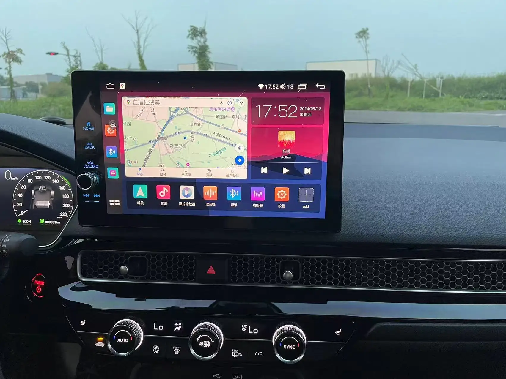 Автомобильный мультимедийный видеоплеер 8 + 256 ГГц 11 5 дюйма Android 13 для Honda Civic 2022-2024