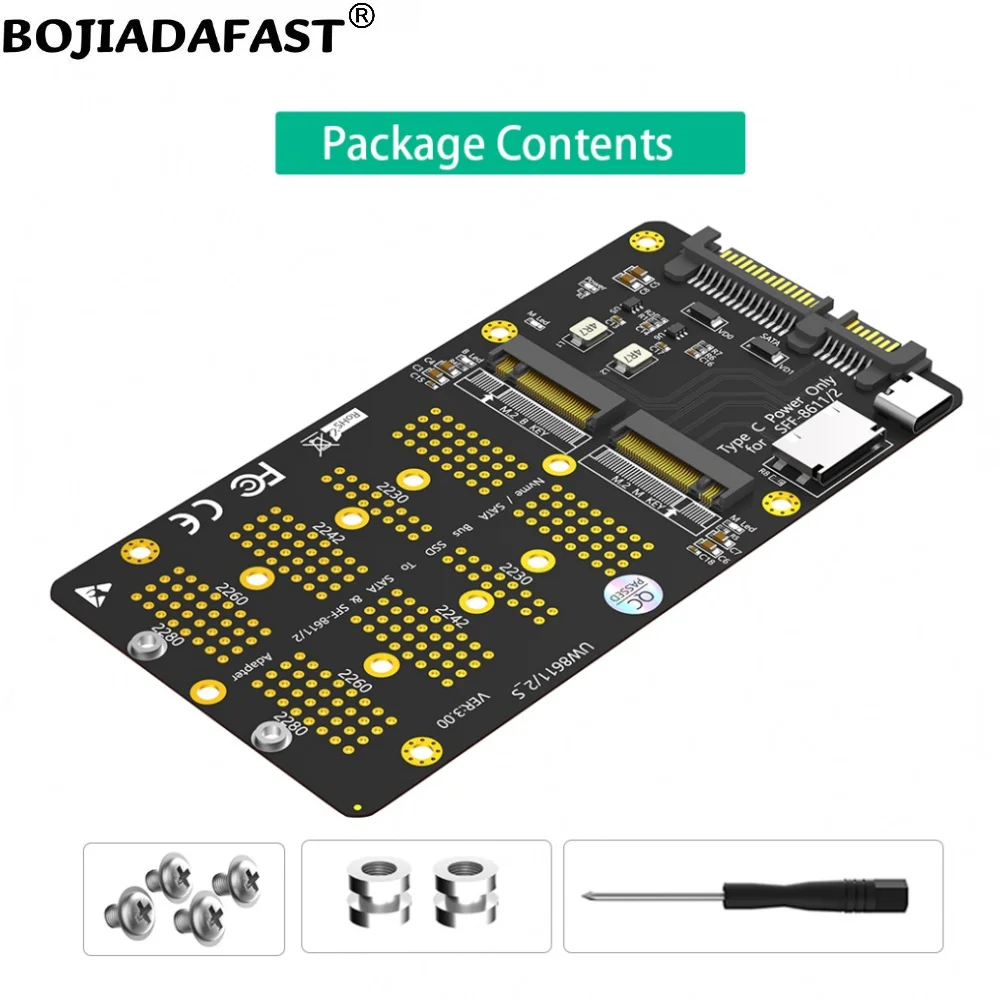 Oculink SFF-8611 / SFF-8612 & SATA 3 0 22Pin to NGFF M.2 Key-M NVME Key-B 2230 2242 2260 M2 SSD адаптер карта