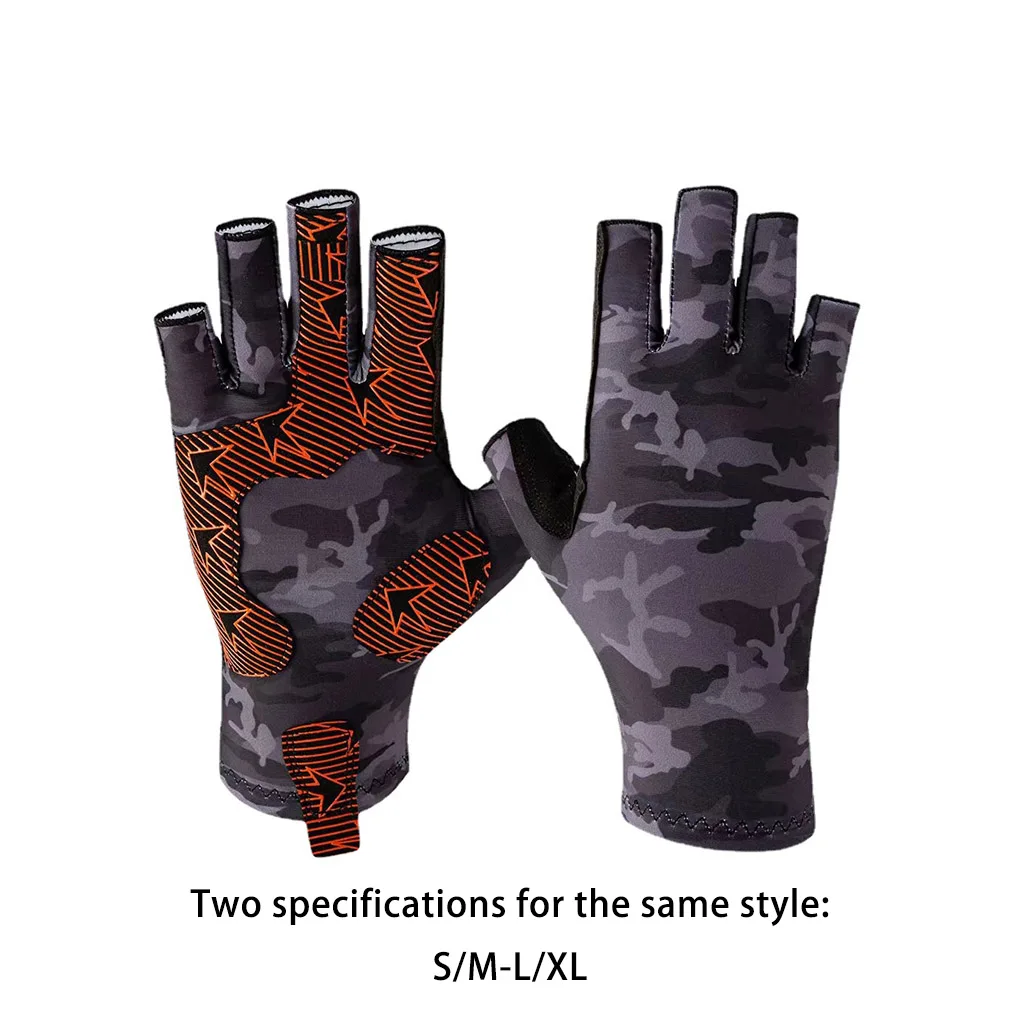 

2Pcs Fishing Glove Sun Protection Nonslip Fashionable Mitt Accessories