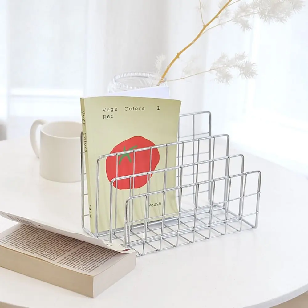 1 шт. трехуровневая железная полка для журналов книжная держатель газет