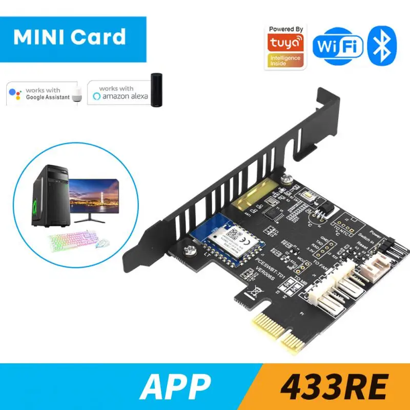 

1x Pcie Card Smart Life App Pc Power Button Reset Switch Power Reset Switch App Remote Control Support Alexa Google Home