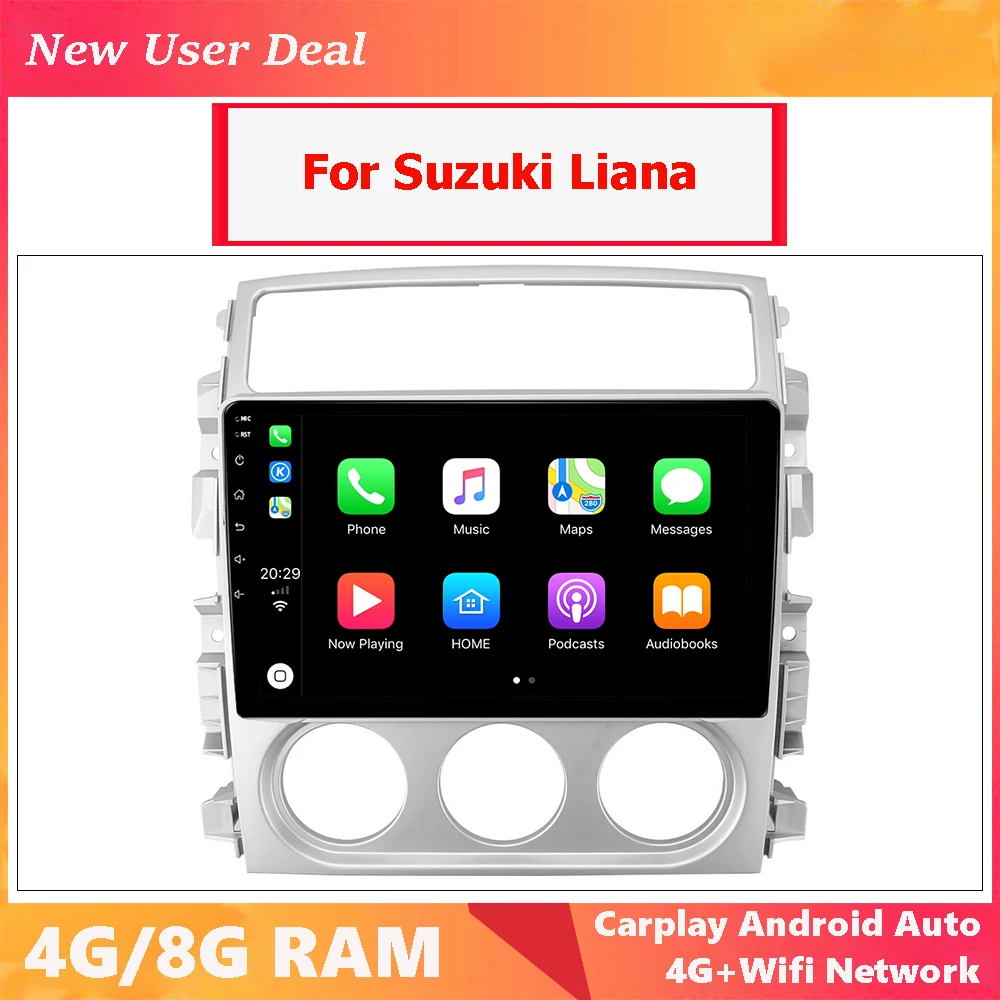 

Car Multimedia Head Unit Android 12.0 Radio For Suzuki Liana 2006 2007 2008 2009 2010 2011 2012 2013 With Gps Carplay 2K Screen
