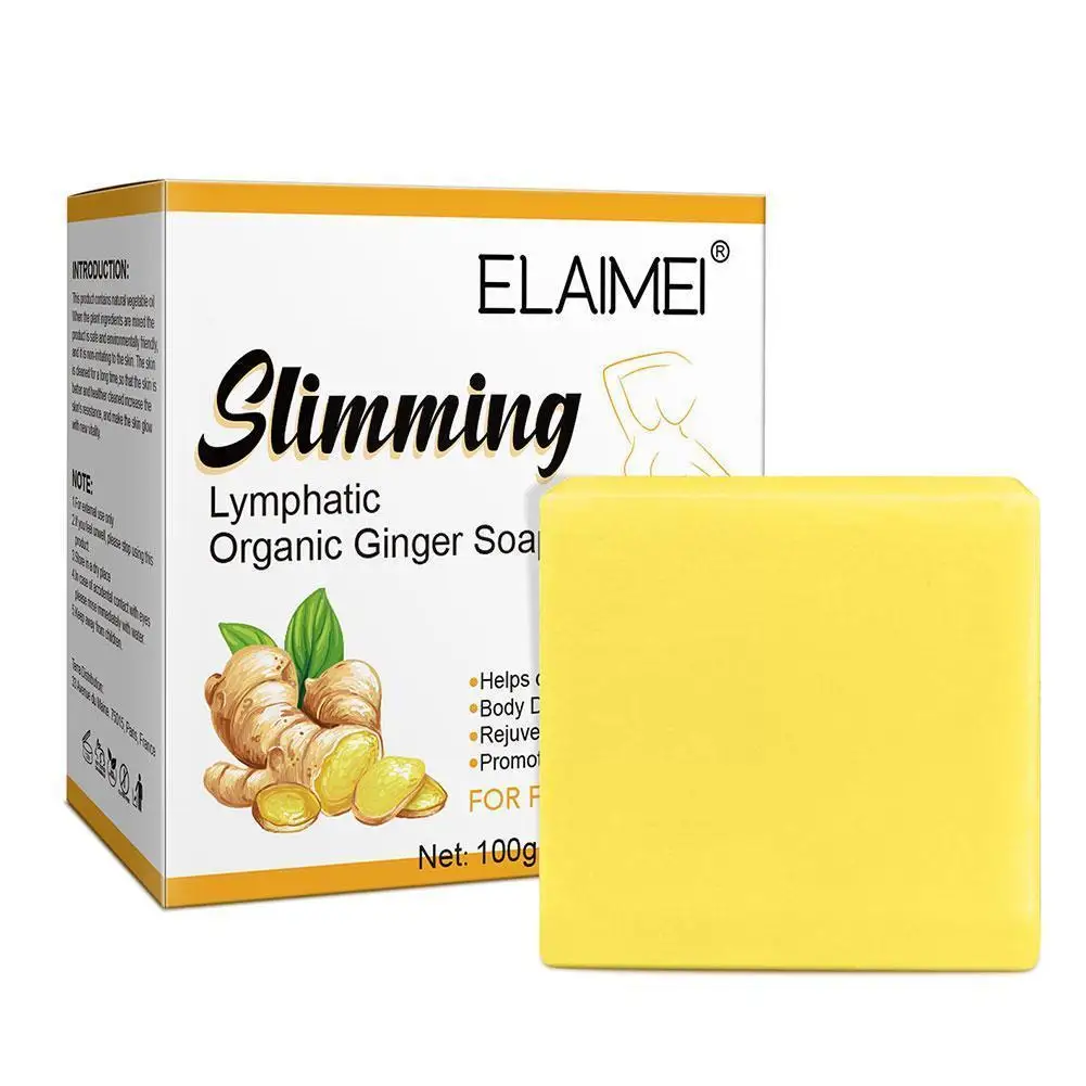 

100g Fresh Ginger Slimming Soap Detox Weight Loss Ginger Soap Skin Cleansing Care Ginger Face Bath Soap For All Skin Types