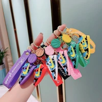 cartoon basketball shoes three dimensional shoes key chain pendant couple car key backpack pendant female exquisite small gift