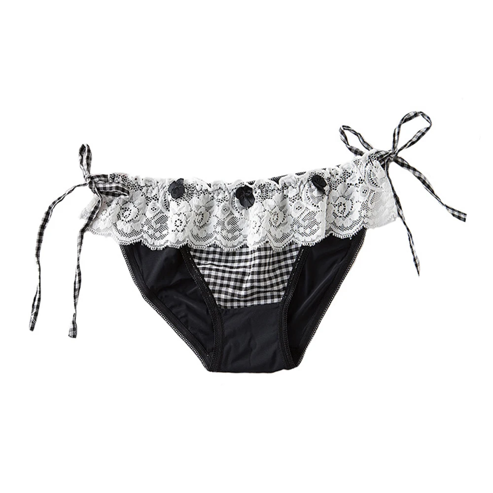

Men's Panties Sexy Briefs Sissy Underpants Pouch Underwear Lace G-String Breathable Shorts Grid Thongs Sexy Lingerie