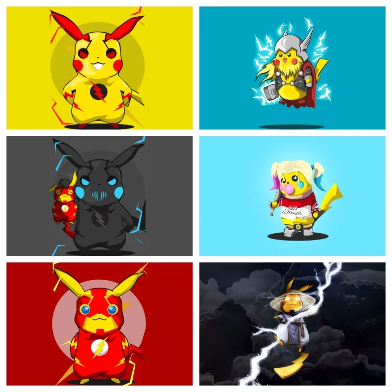 

Японское аниме, бесплатная доставка, Постер Пикачу для косплея, Покемон, Покемон, рождественский подарок, кавайный продукт