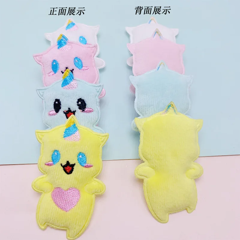 

10Pcs 7*4.5cm sweet unicorn Applique for DIY Clothes Hat Headwear Patch Sewing Crafts Gloves clothes Socks Decoration