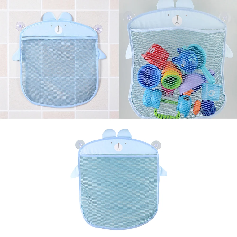 

2pcs Baby Bathtub Toy Organizer Bathing Toy Storage Bags Bath Product Storage Mesh Bag for Children (Blue)