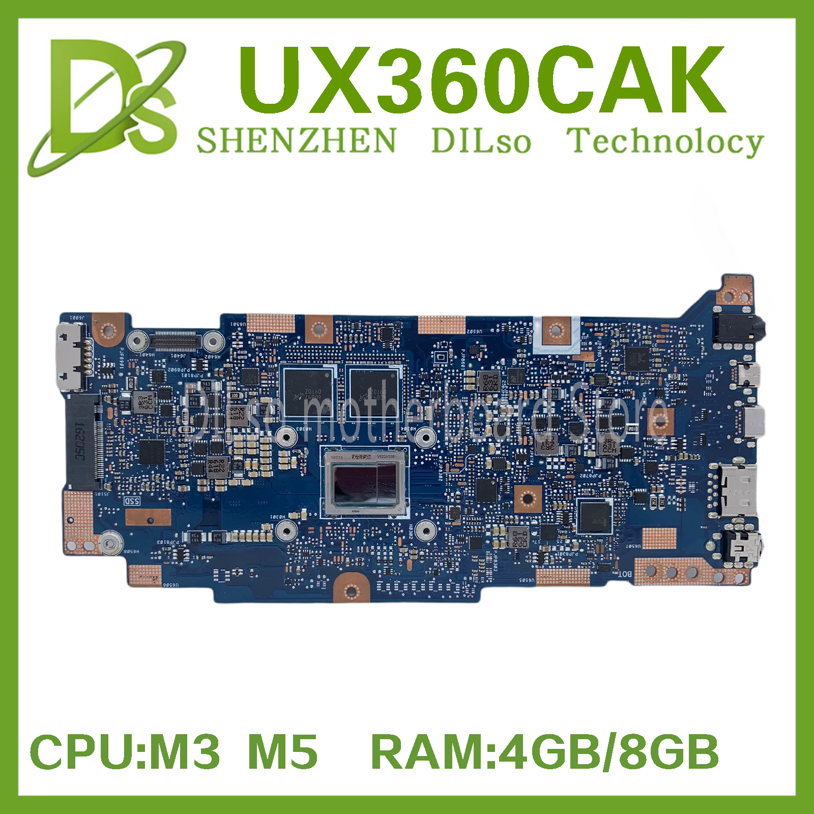 

KEFU UX360CA Motherboard M5-6Y54 M3-7Y30 CPU 8GB 4GB-RAM For ASUS Zenbook UX360C UX360CA UX360CAK Ultrabook Laptop Mainboard