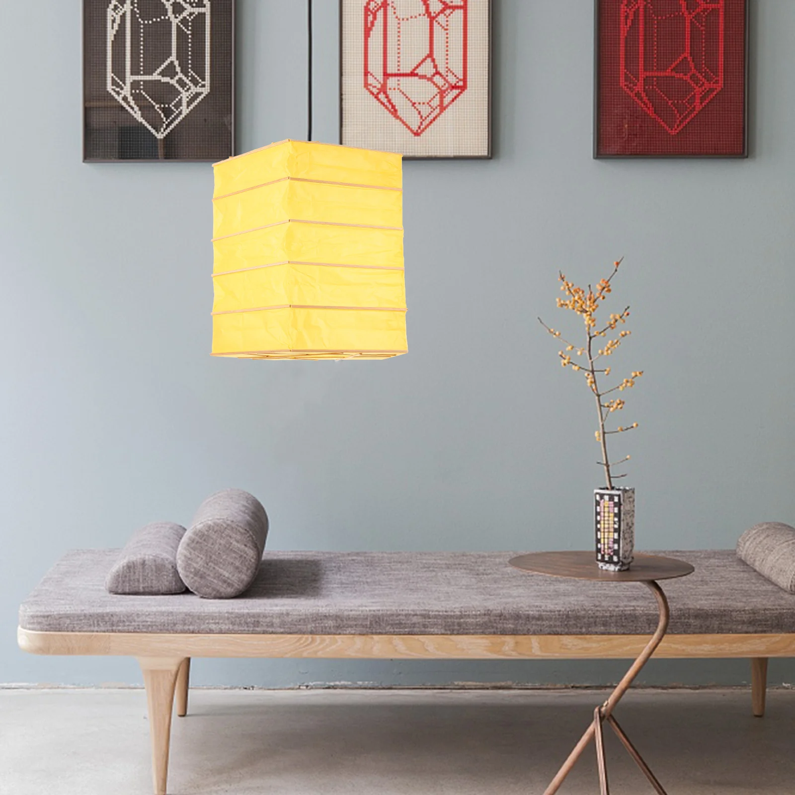 

Household Paper Lampshade Foldable Lantern Cover Durable Paper Ceiling Lampshade for Hotel