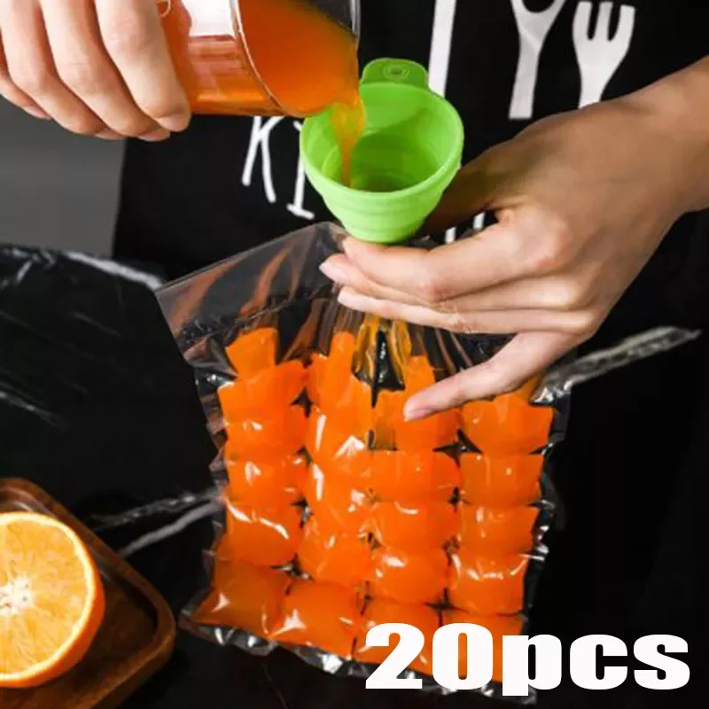 

2023New Disposable Ice Cube Bags Self-Sealing Ice Cube Maker Transparent Faster Freezing Ice-making Mold Kitchen Gadgets