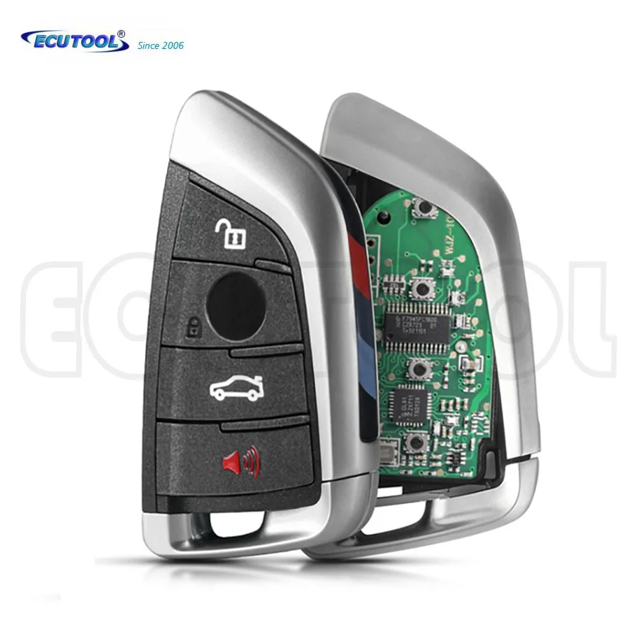 

ECUTOOL 4 Buttons Black 315 /433 /868MHZ ID49 PCF7953P Remote Car Key Keyless Entry For BMW F FEM CAS4 5 7 Series X5 X6 2014+
