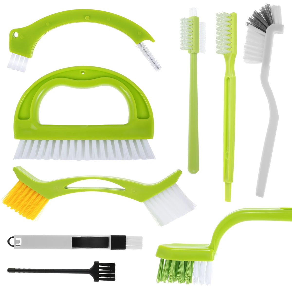

NEW 9Pcs Grout Brush Set Hand-held Ergonomic Tile Cleaning Brush Deep Cleaning Reusable Tile Joint Scrub Brush 9-in-1