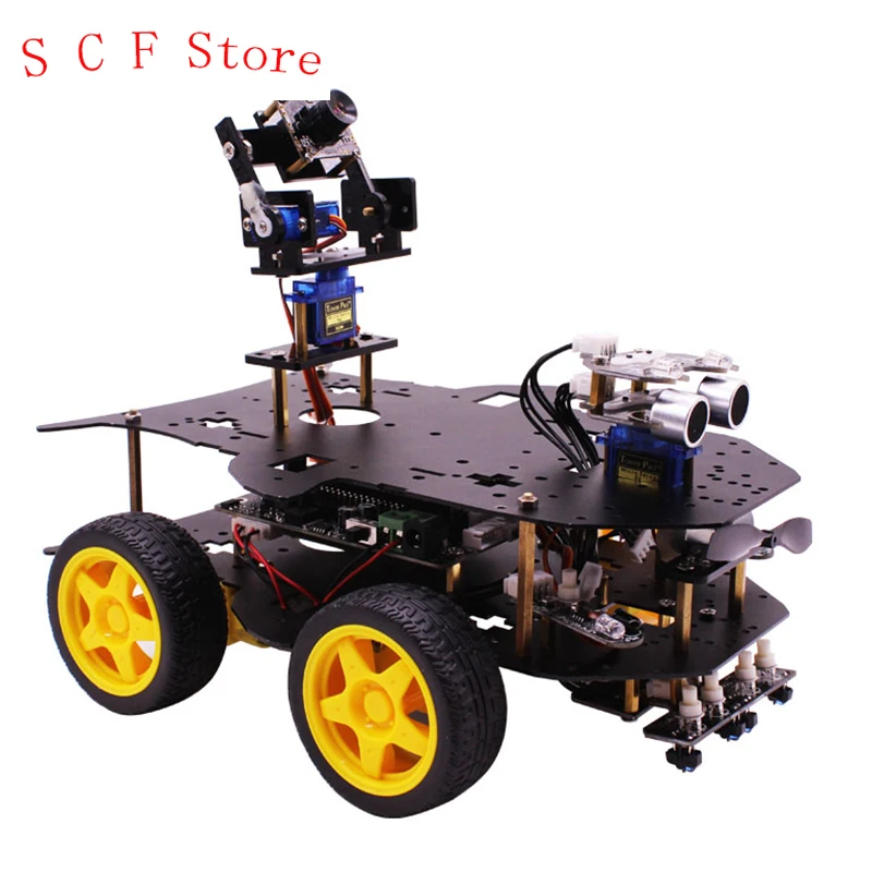 

Робот 4WD AI Vision с камерой FPV для Raspberry Pi 4B