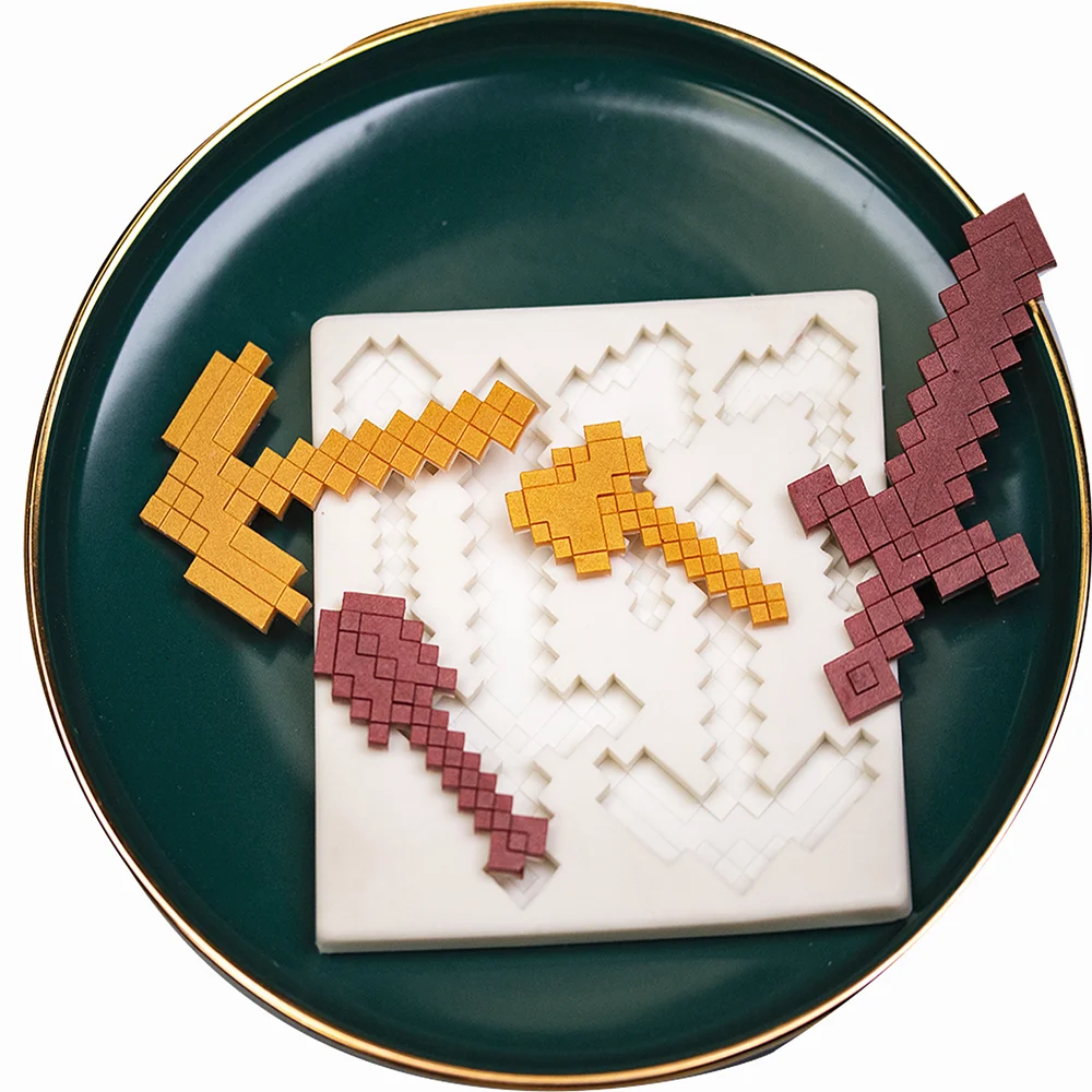 

Silicone Cake Mold Mosaic Sword Kitchen Resin Baking Tool For DIY Cake Fondant Moulds Chocolate Dessert Lace Decoration Supplies