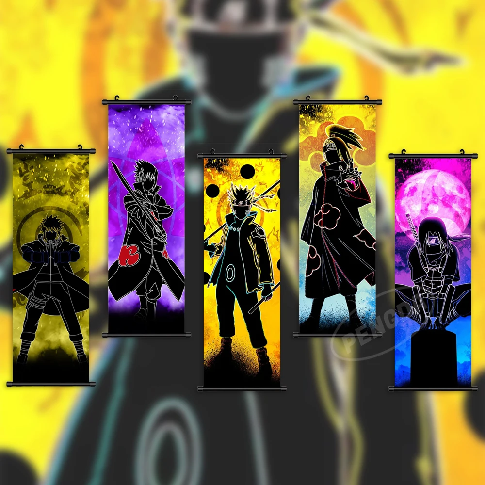 

Wall Artwork Anime Canvas Naruto Painting Hatake Kakashi Picture Uzumaki Print Japan JP Minato Poster Hanging Scrolls Home Decor