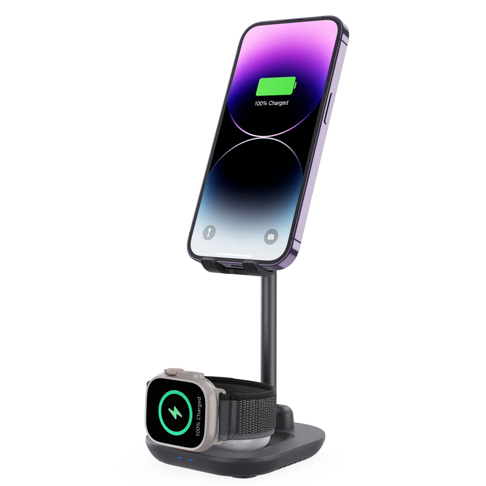 

3 IN 1 Wireless Charger Stand For Samsung iPhone iWatch Galaxy Watch 5 4 Active Buds Airpods 15W Fast Charging Dock Station