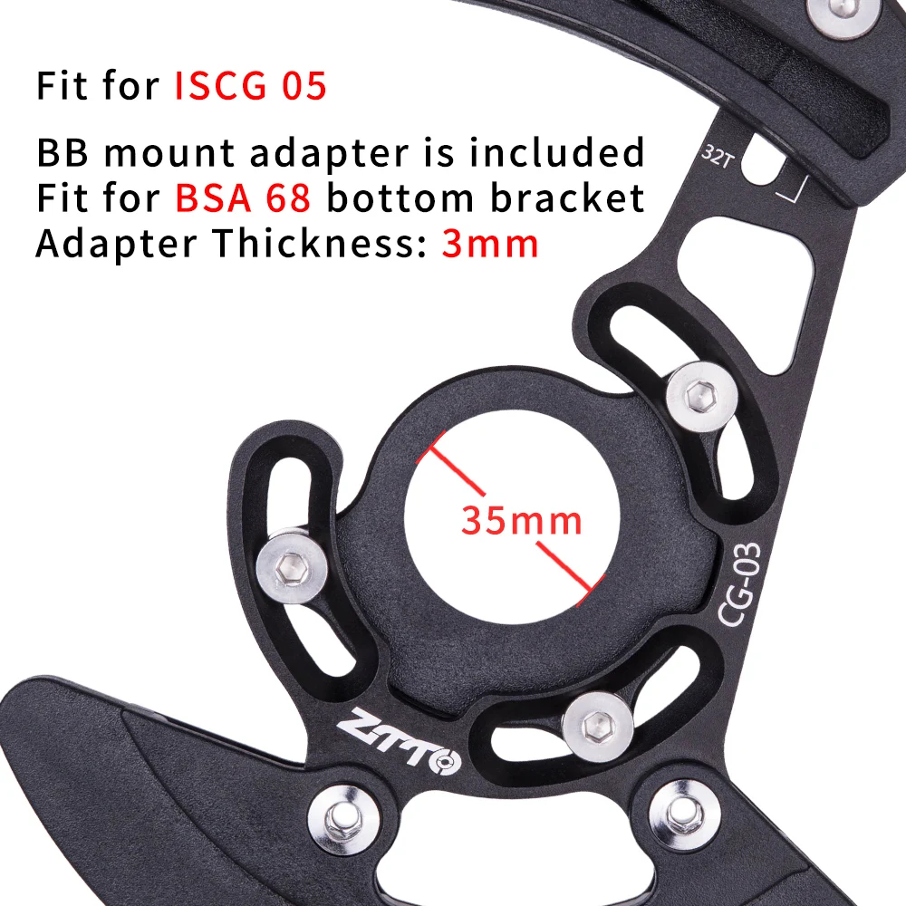 Новый цепной направляющий ZTTO MTB CG-04 для горных велосипедов с подшипниками пульта DH 32-38T, защитник цепной кольца, аксессуары для велосипедов.