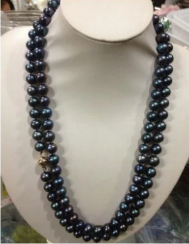 

beautiful 50 inch 8-9MM black TAHITIAN Pearl Necklace