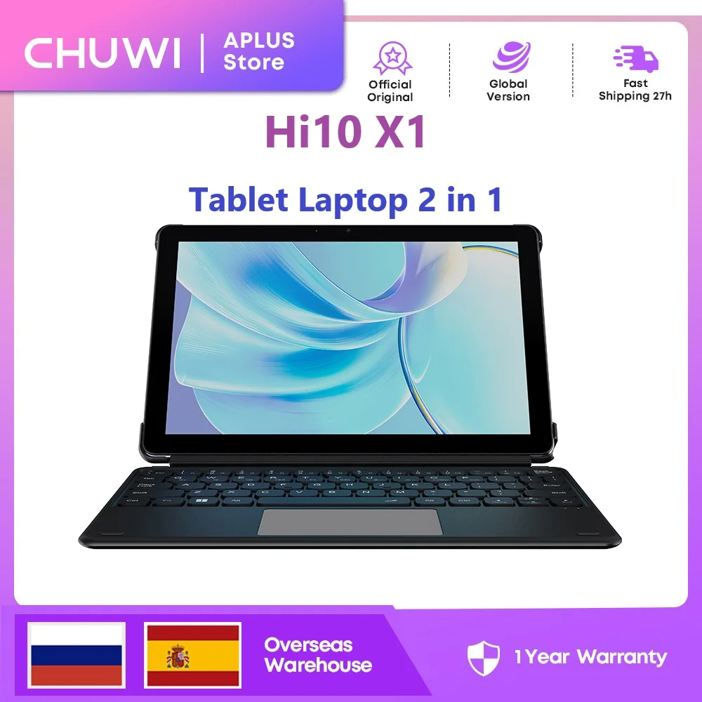 Ноутбук Hi10 X1 8 ГБ DDR5 256 SSD Intel N100 UHD Графические 10 1-дюймовый ЖК-экран Wifi6 BT5.2