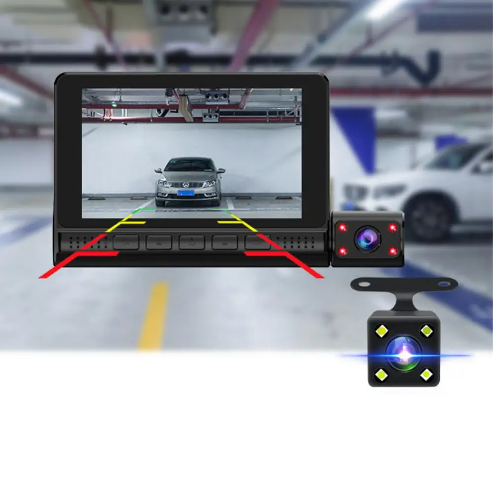 

170 Degree Super Wide Angle Driving Recorder 4.0 Inch Touch Screen Universal Night Vision Dash Cam Multifunctional Car Recorder