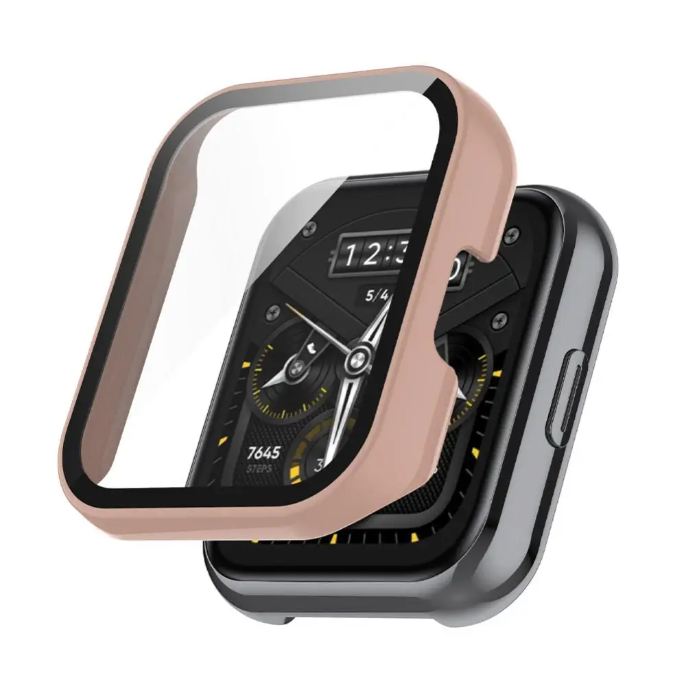 

Tempered Glass Hard Pc Case Fashion Smart Accessories Protective Case Screen Protector Shockproof Full Screen Covered Case