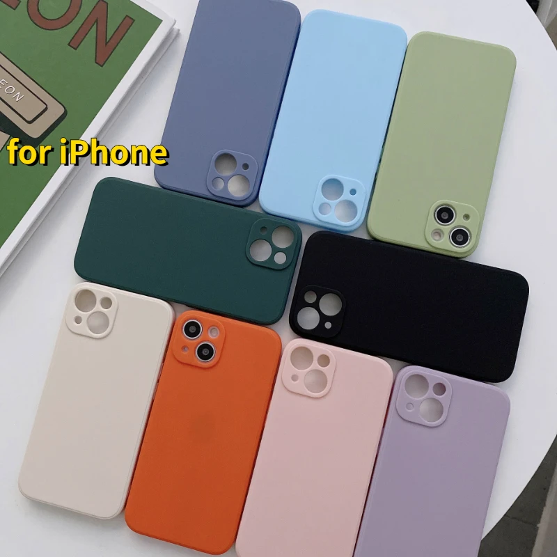 

For iPhone14 13 12 11 Pro Max XR XS X 6S 8 7 Plus SE Mini Shockproof Phone Case Protective Sleeve Silicone