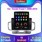 Автомобильный радиоприемник GoNavi для Honda Freed 1 Android Tesla Dvd стерео ресивер 2 Din Автомобильный центральный мультимедийный видеоплеер сенсорный экран