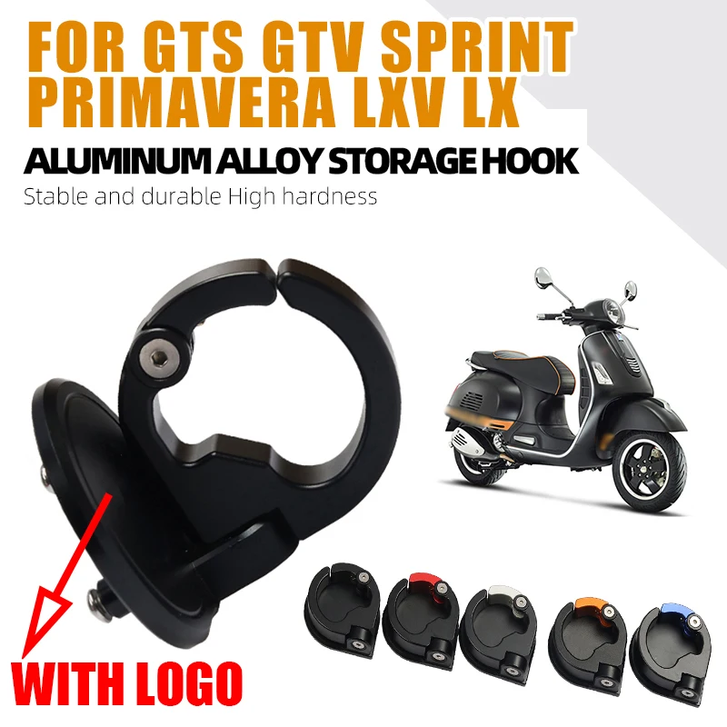 

For Vespa GTS300 GTS250 GTS GTV Sprint LX LXV 50 125 250 300 Motorcycle Hook Luggage Holder Bag Hanger Carry Claw Cargo Crotchet