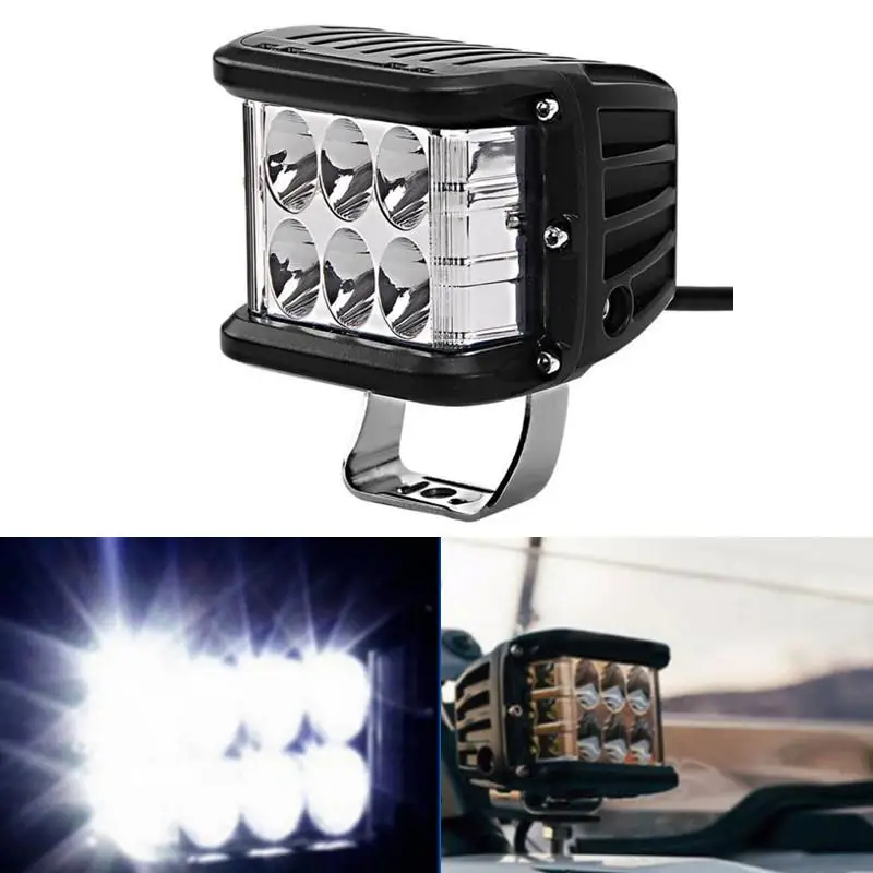 

Автомобильные светодиодные лампы 36 Вт, алюминиевый трехсторонний прожектор 10-30 в 6000k, водонепроницаемая светодиодная лампа для внедорожник...