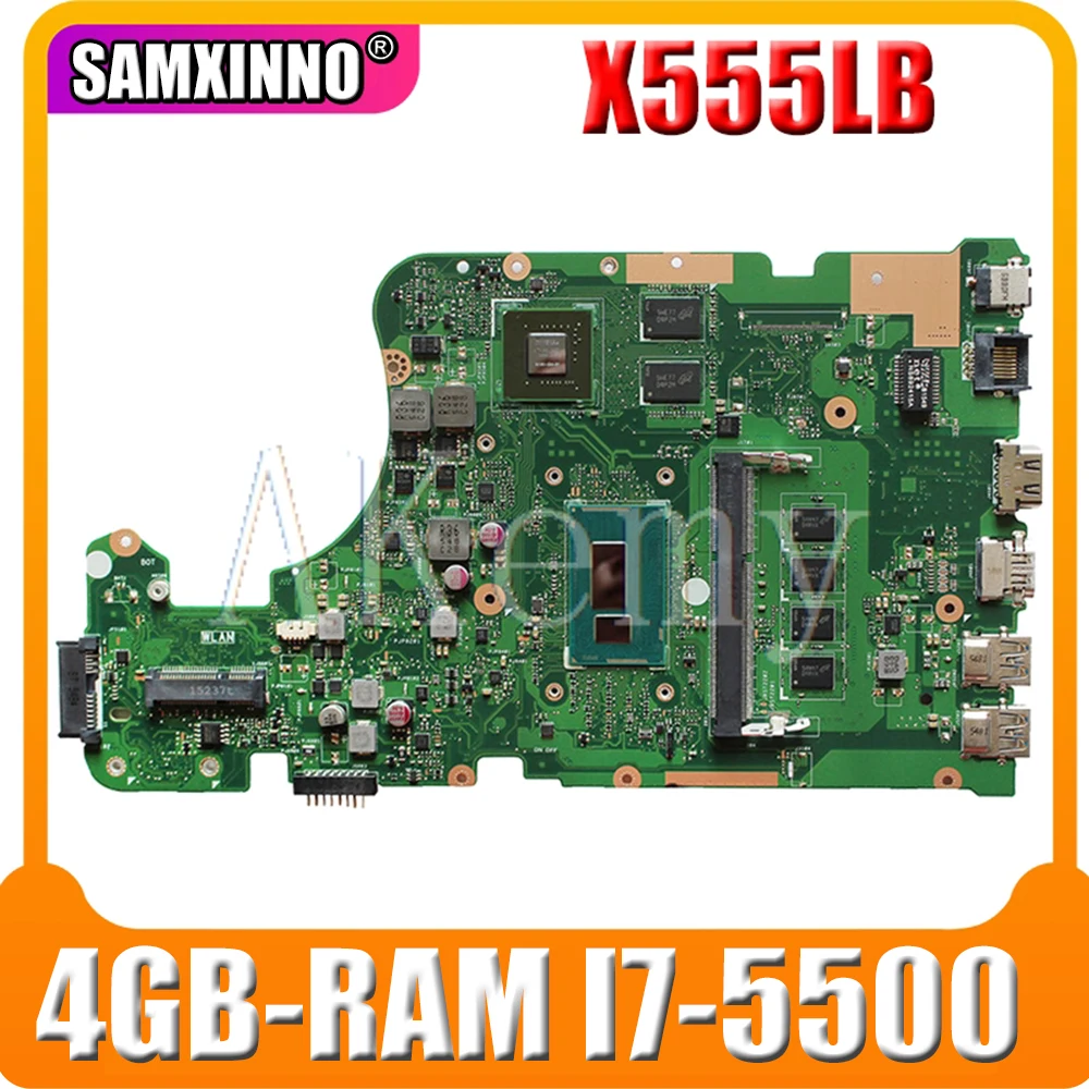 

EDP X555LB Mainboard X555LD REV 3.3 For Asus X555LJ X555LF X555LB X555LP laptop motherboard cpu 4GB-RAM I7-5500 2GB GPU