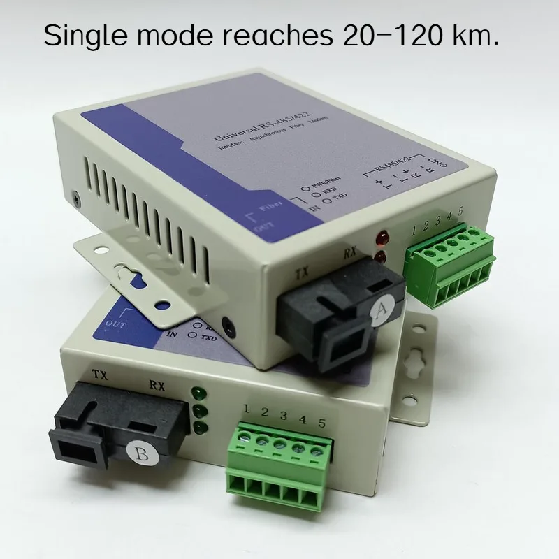 1 пара SC двунаправленный 485 оптоволоконный медиаконвертер трансивер RS485