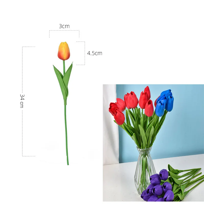 

Цветок тюльпана 34 см, искусственный букет тюльпанов, 10/5 шт., искусственный цветок из пенополиэтилена для свадебной церемонии, Декор для дома...