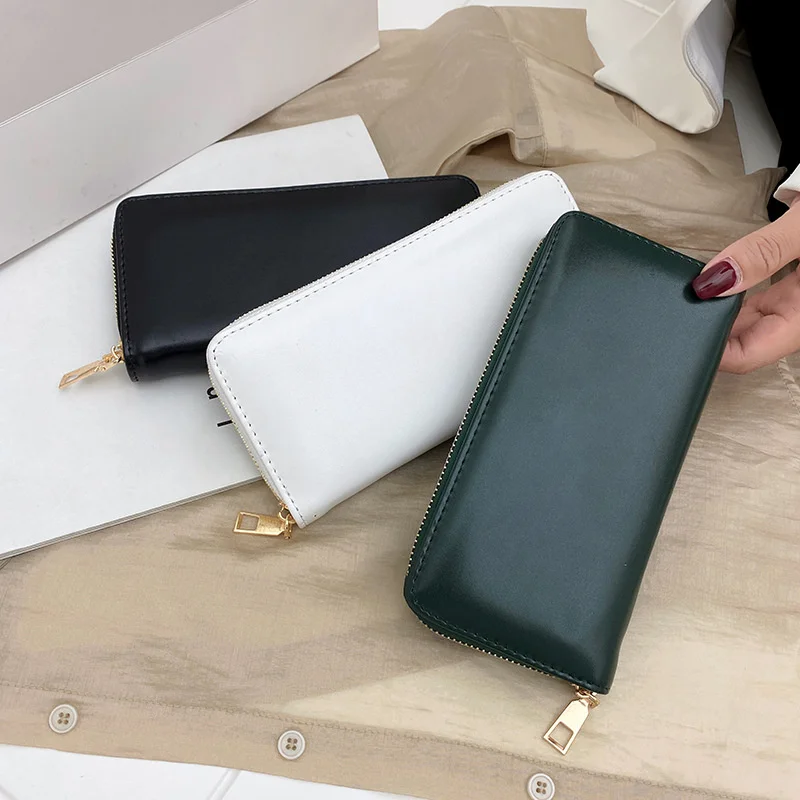 

Fashion Women's Long PU Leather 2022 Wallets Multi-Function Coin Pouch Credit Card Holder Zipper Clutch Lady Clutch Bag