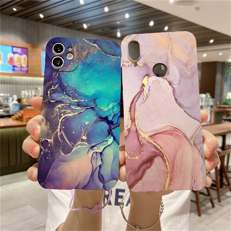

Marble Pattern Case For Samsung Galaxy A22 A32 A52 A53 A12 5G A72 A42 A52S A22S A33 A23 A13 A73 A02 A02S Painting Silicone Cover