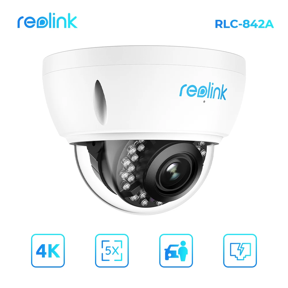 

BSL Reolink 4K PoE IP-камера, умный дом, обнаружение человека/автомобиля, 5-кратный оптический зум, Фотокамера, видео